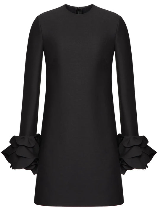 Ruffle-Cuffs Mini Dress