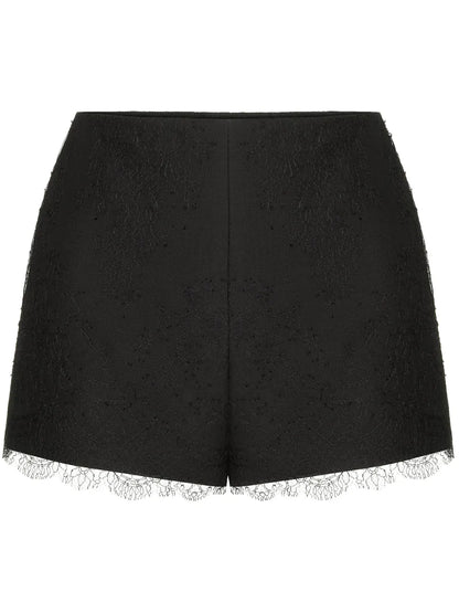 Lace-Detail Mini Shorts