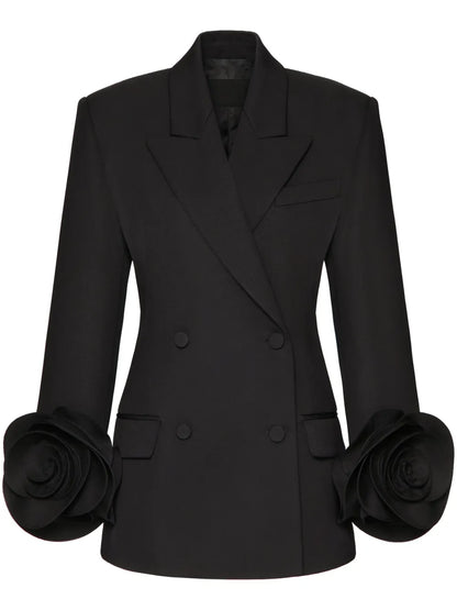 Rose Appliqué Blazer