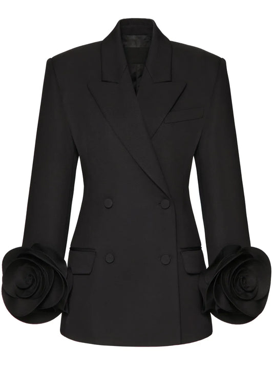 Rose Appliqué Blazer