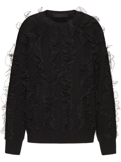 Ruffle-Detailing Jumper