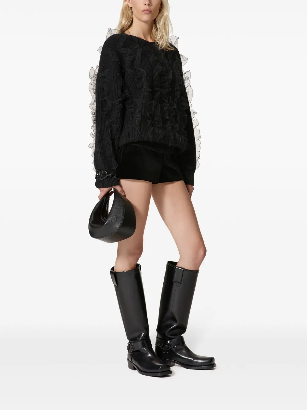 Ruffle-Detailing Jumper