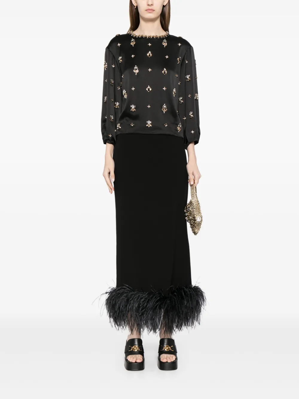 Disco Crystal-Embellished Top