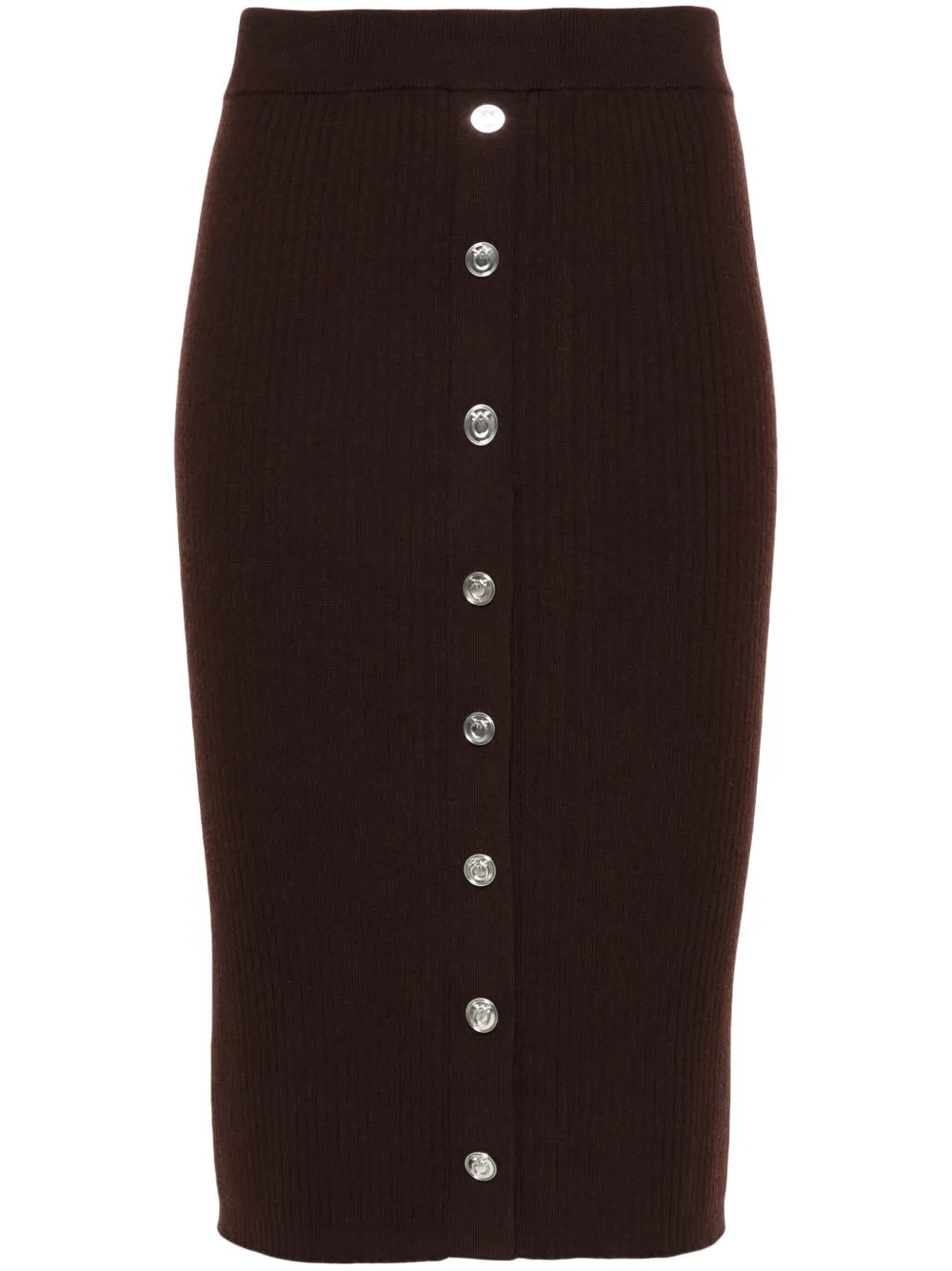 Ribbed-Knit Midi Skirt