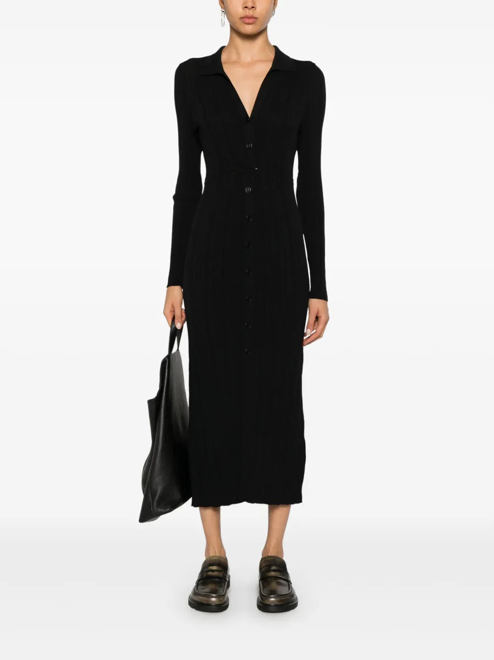 Ribbed-Knit Maxi Dress