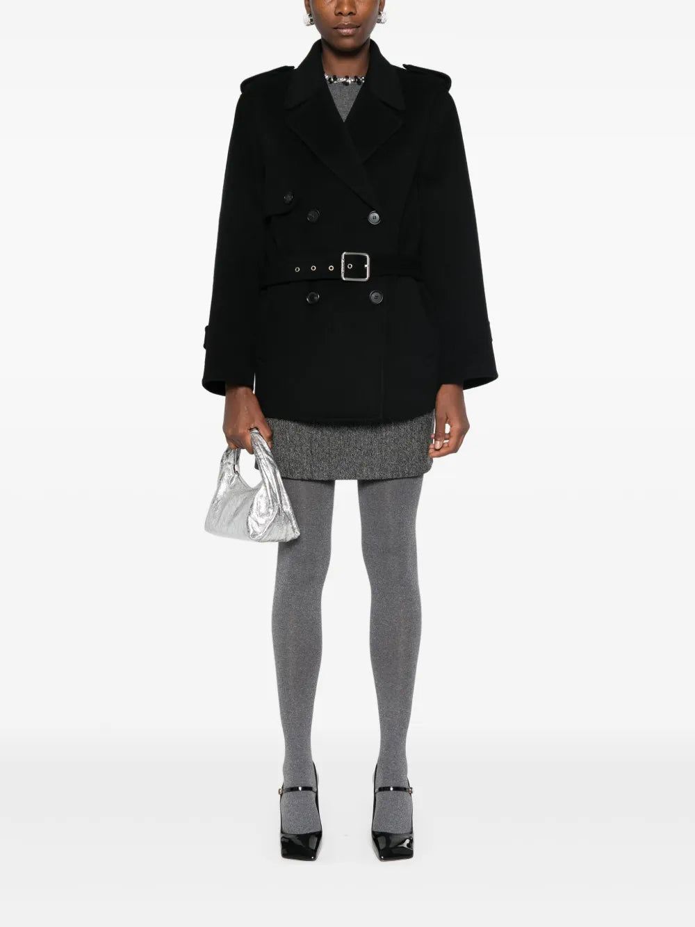 Double-Breasted Belted Coat