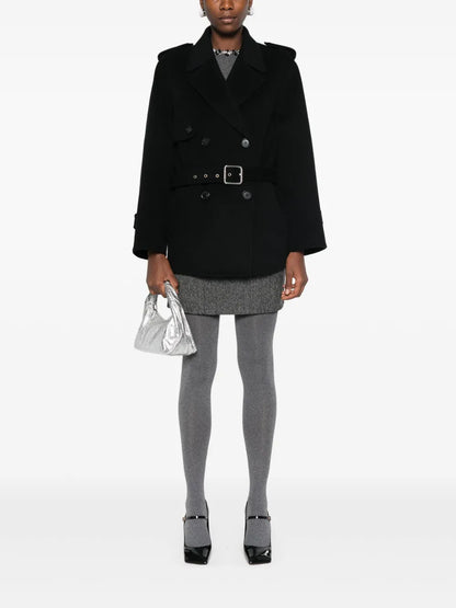Double-Breasted Belted Coat
