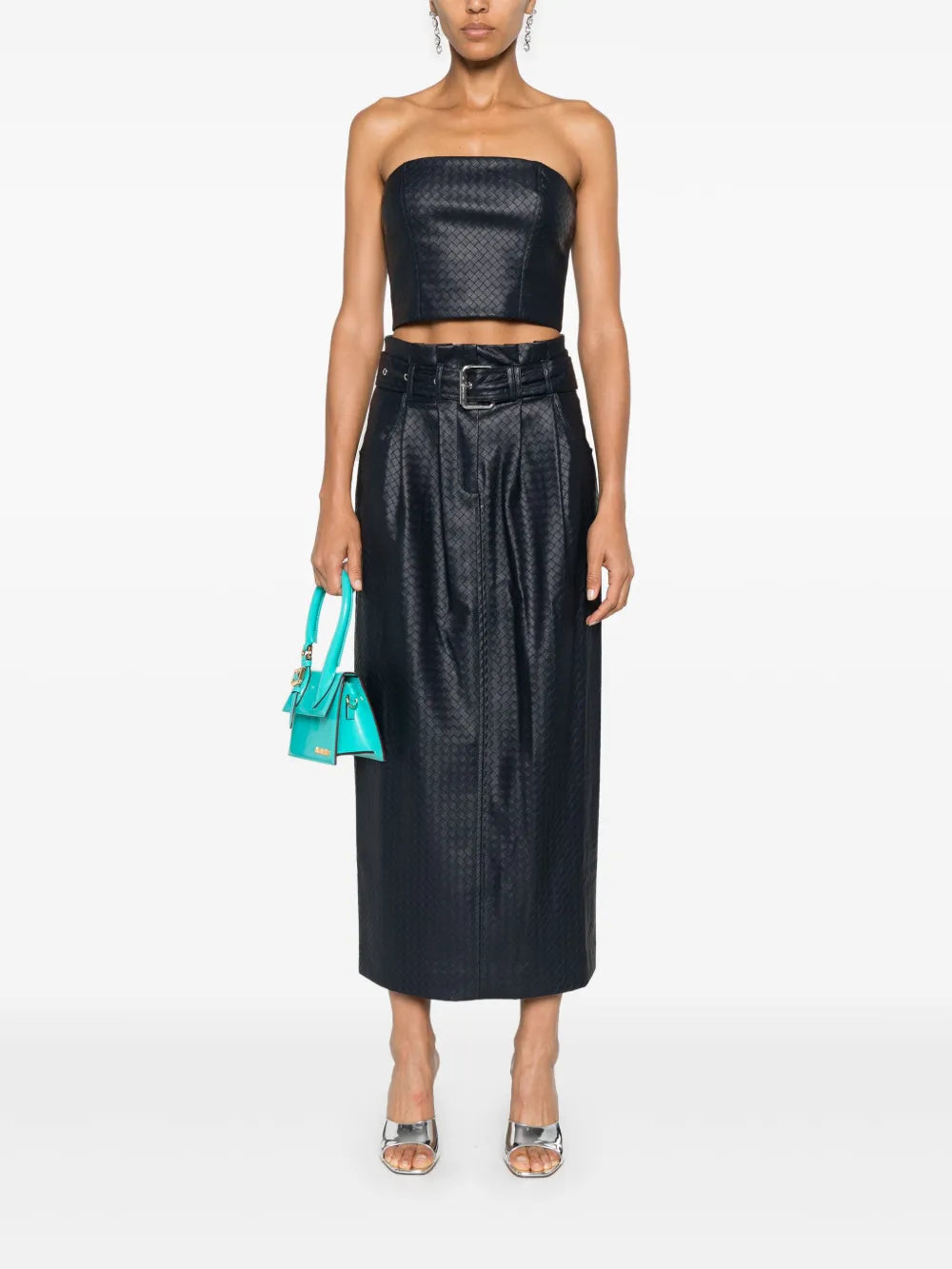 Paper Waist Midi Skirt
