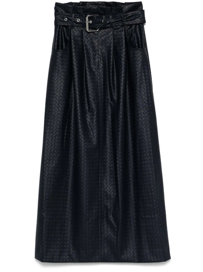 Paper Waist Midi Skirt