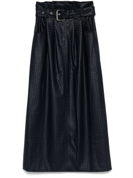 Paper Waist Midi Skirt