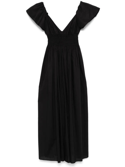 Flutter-Sleeves Midi Dress