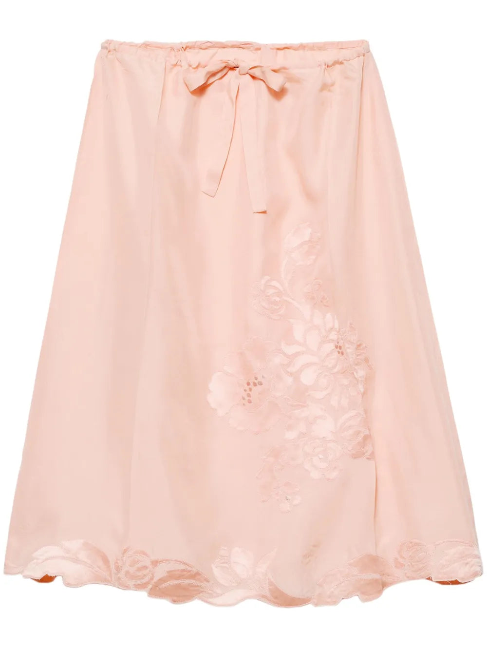 Embroidered Silk Skirt