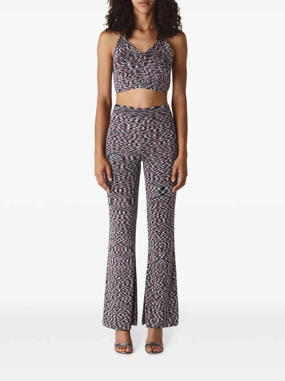 Printed Flared Trousers
