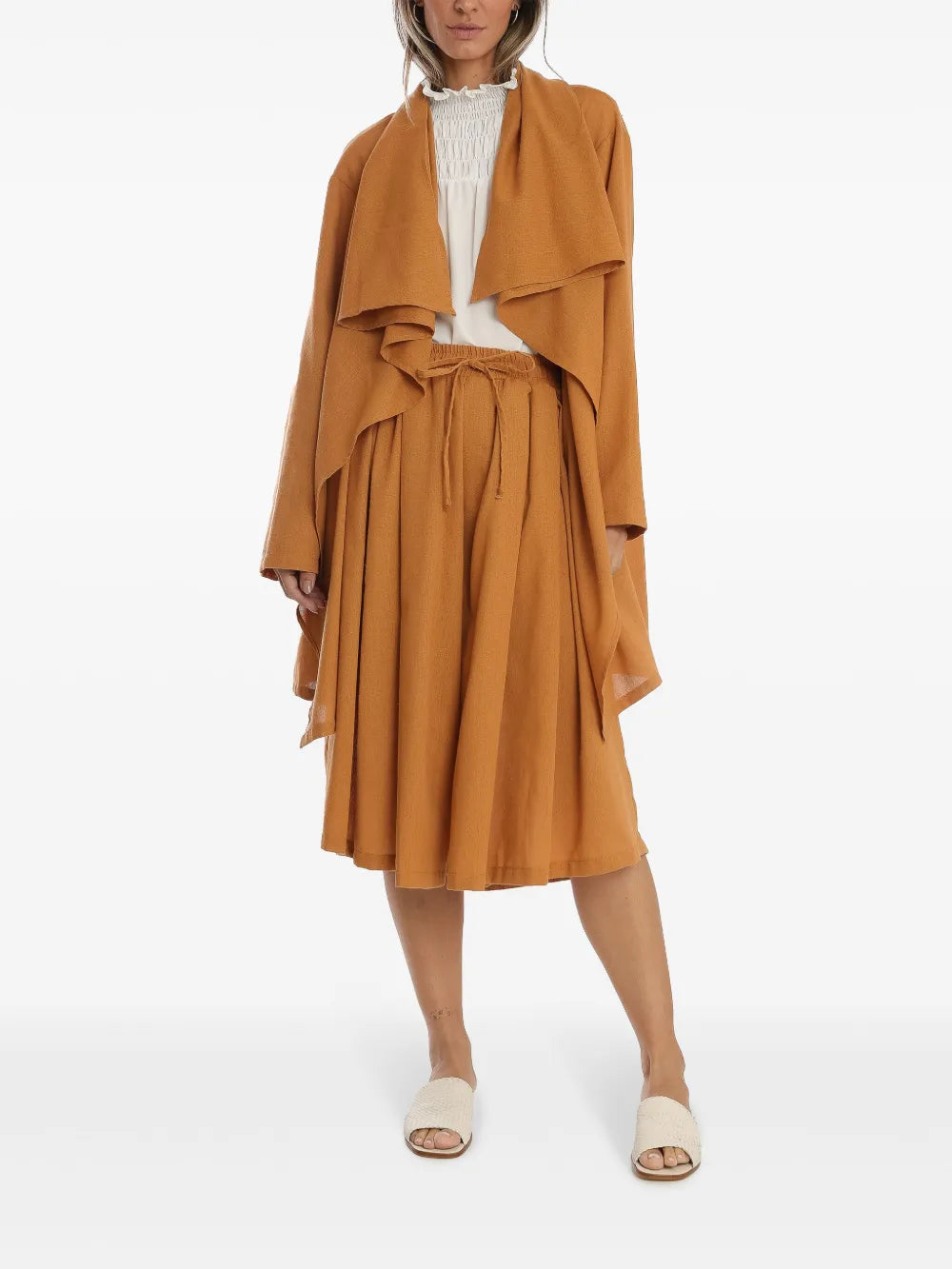 Wide-Leg Bermuda Trousers