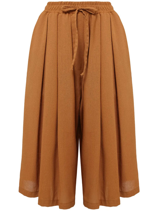 Wide-Leg Bermuda Trousers