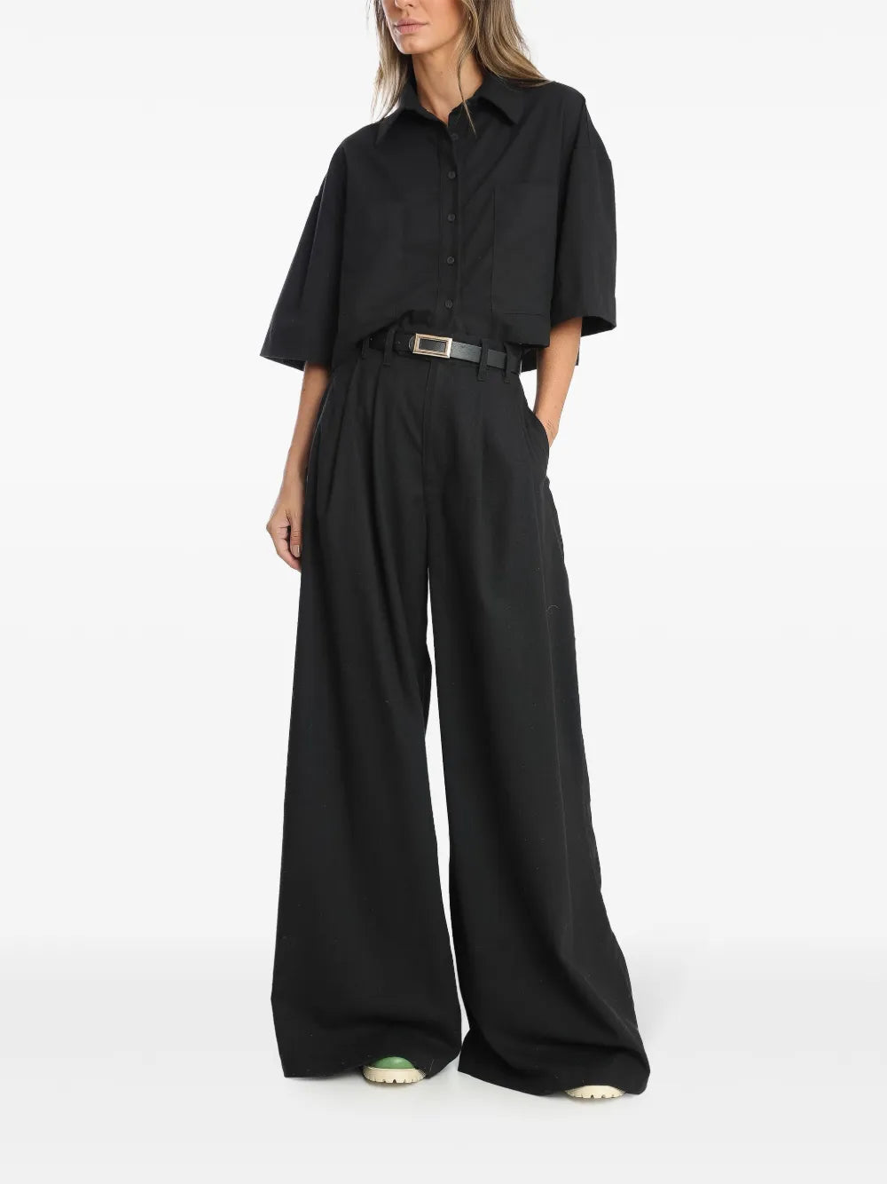 Wide-Leg Tailored Trousers