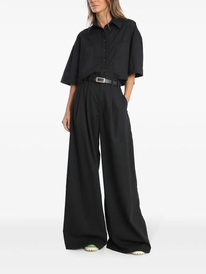 Wide-Leg Tailored Trousers