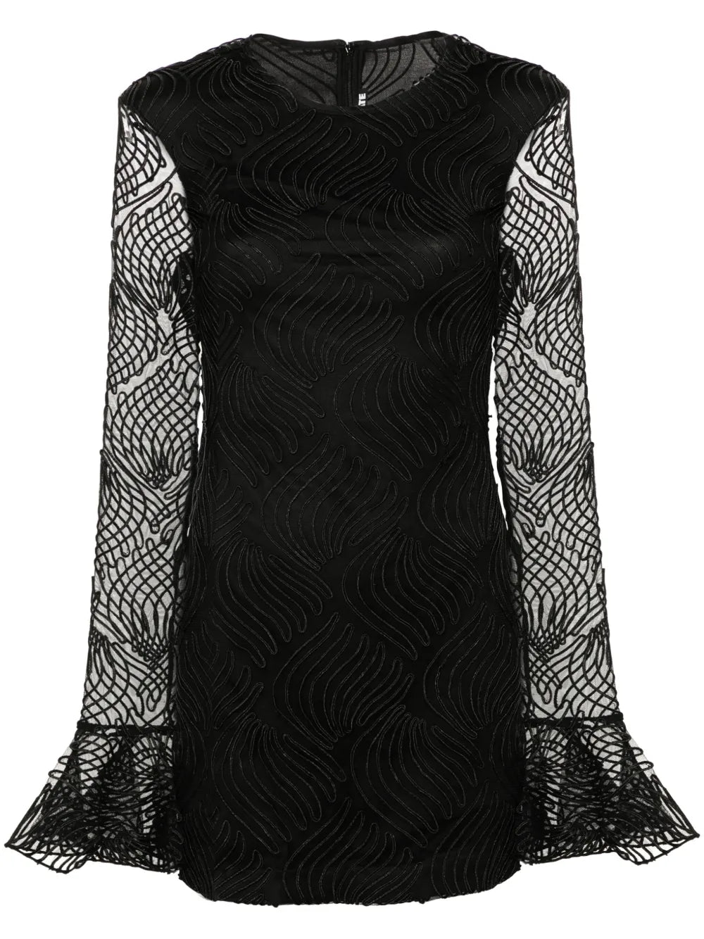 Shiny Flounce Mini Dress