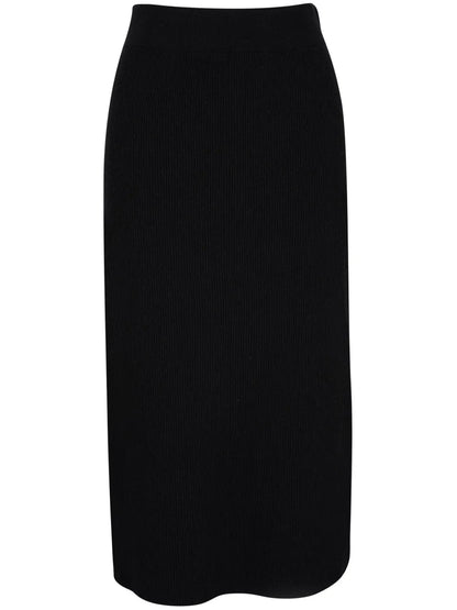 Ribbed Straight Skirt