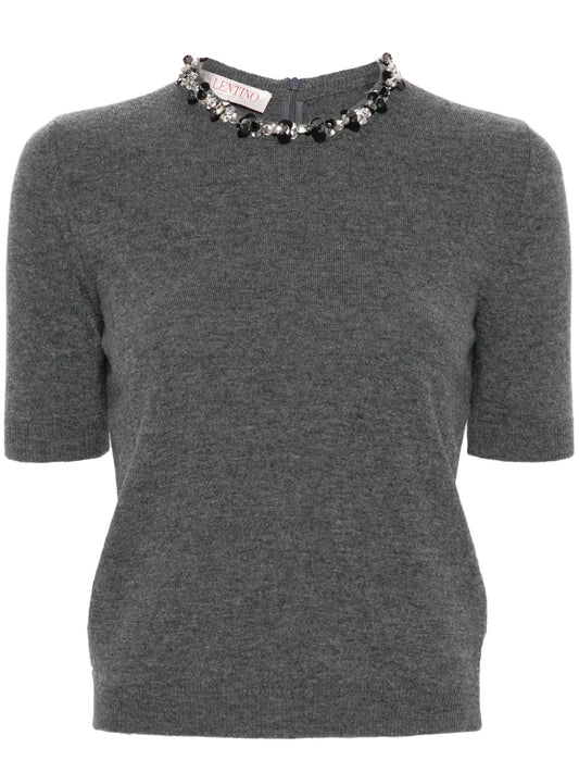 Gem-Embellished Sweater