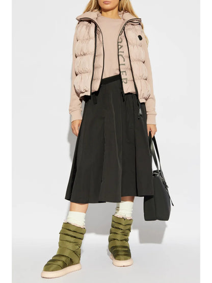 Logo-Patch Belted-Waist Skirt