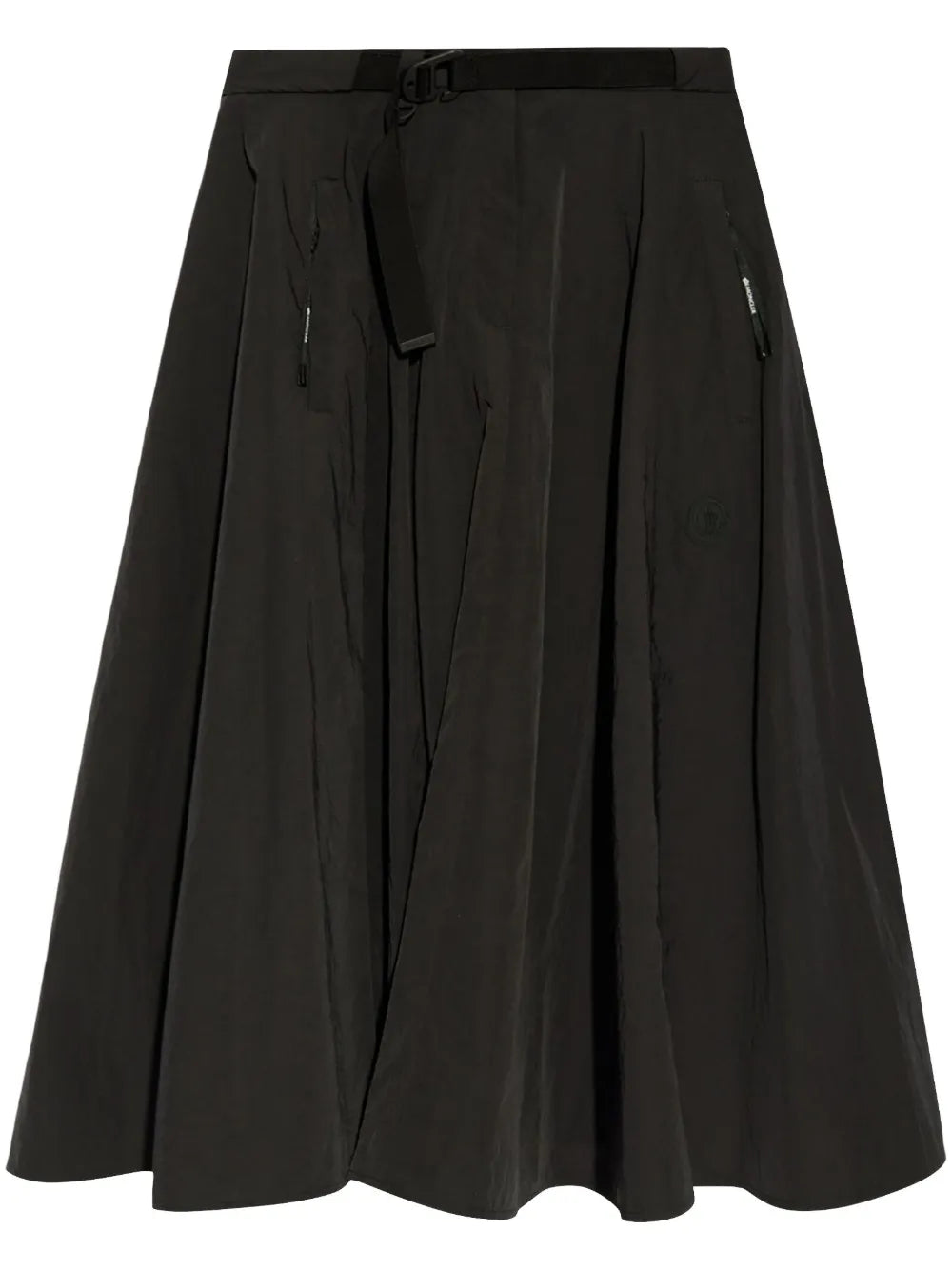 Logo-Patch Belted-Waist Skirt
