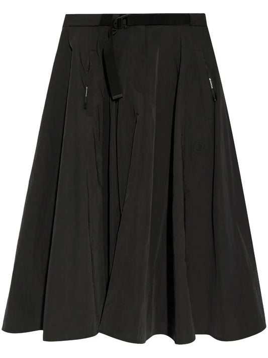 Logo-Patch Belted-Waist Skirt