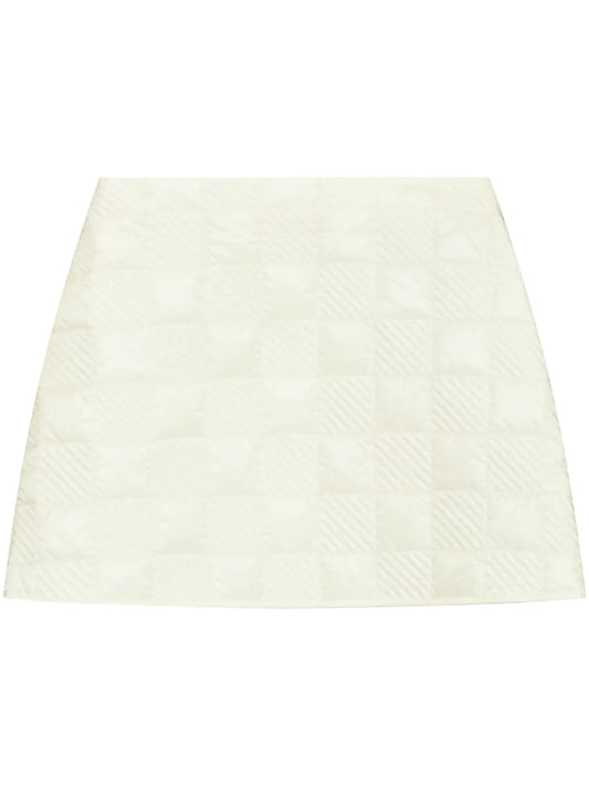 Logo-Patch Quilted Mini Skirt
