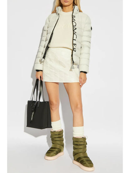 Logo-Patch Quilted Mini Skirt