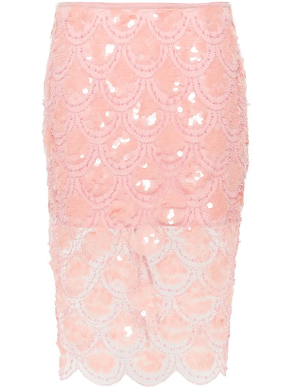 Sequinned Pencil Skirt
