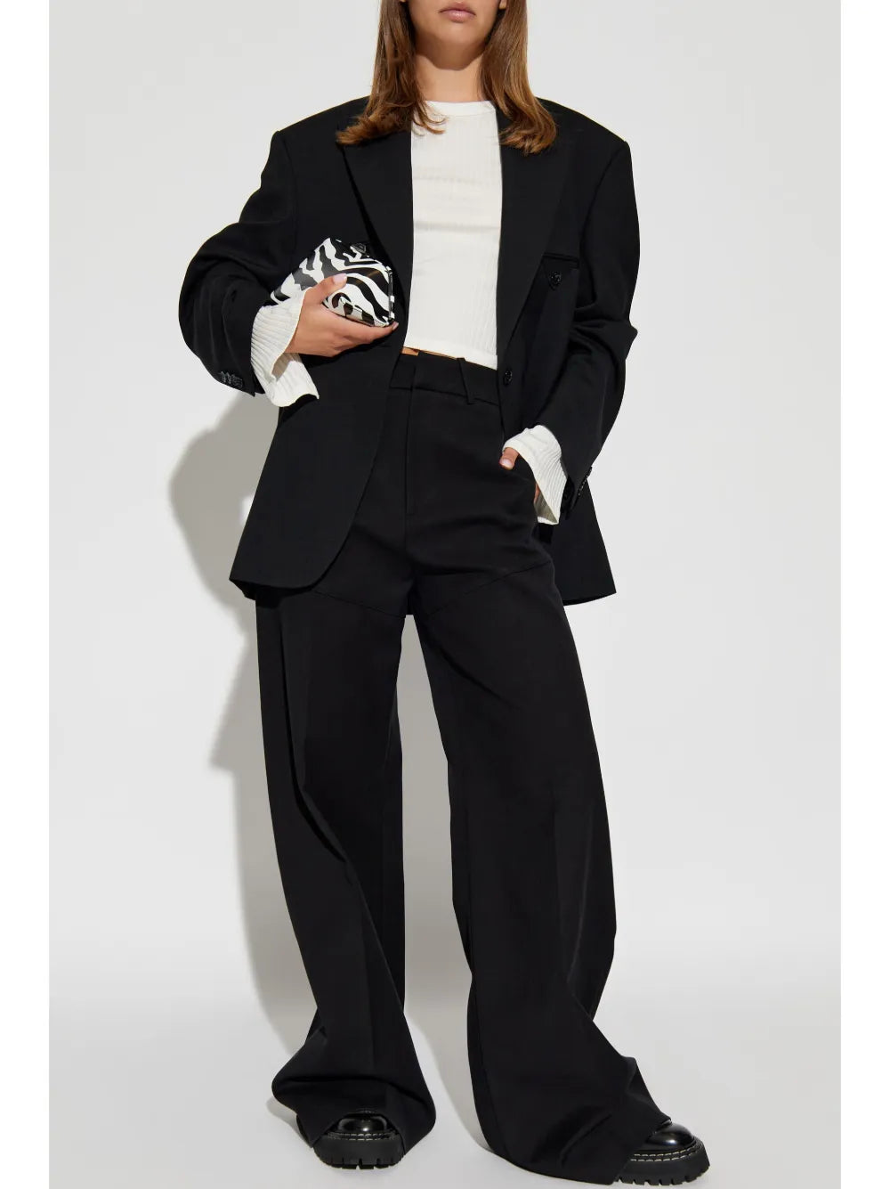 Wide-Leg Cotton Trousers