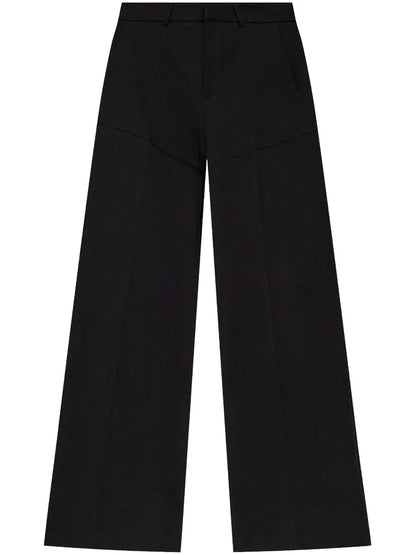 Wide-Leg Cotton Trousers