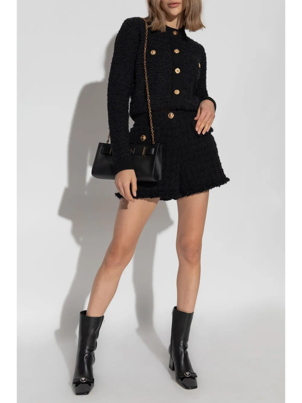 Heritage Tweed Mini Shorts