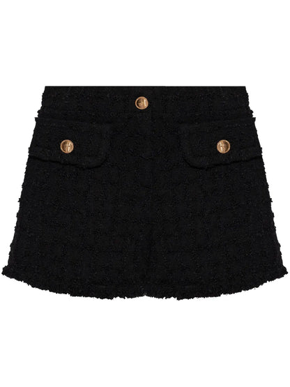 Heritage Tweed Mini Shorts