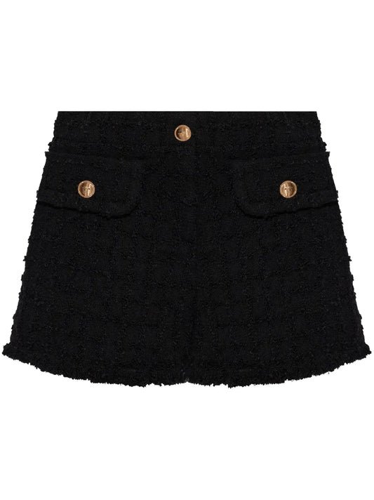 Heritage Tweed Mini Shorts