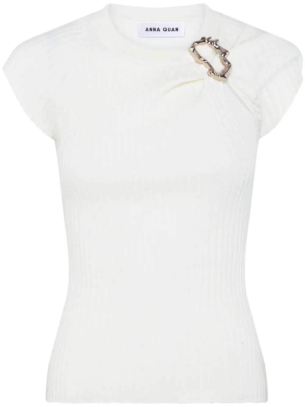 Gathered Hardware Knitted Top