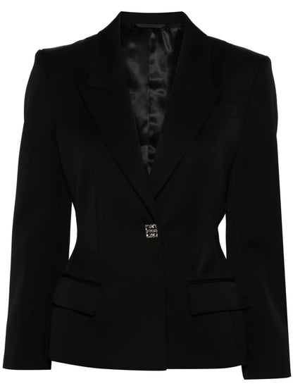 4G Liquid-Button Wool Blazer