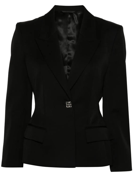 4G Liquid-Button Wool Blazer