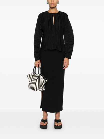 Plissé-Effect Blouse