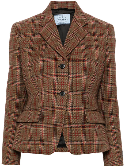 Plaid-Check Blazer