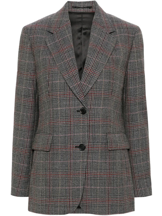 Plaid-Check Blazer