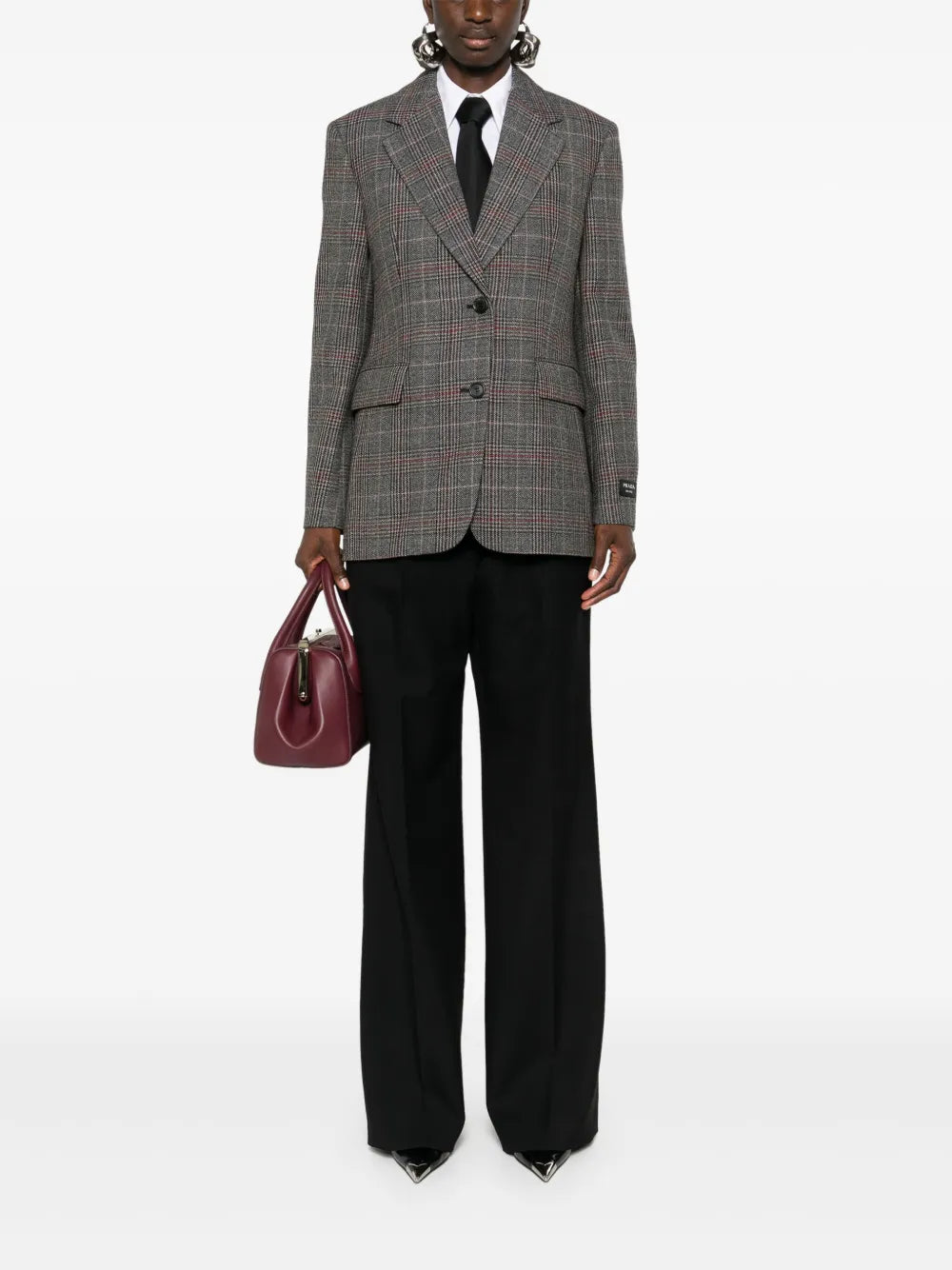Plaid-Check Blazer