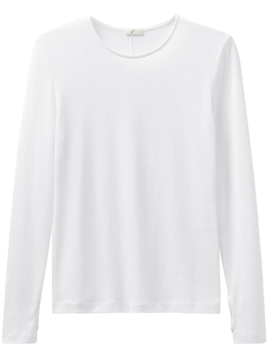 Long-Sleeve Semi-Sheer Top