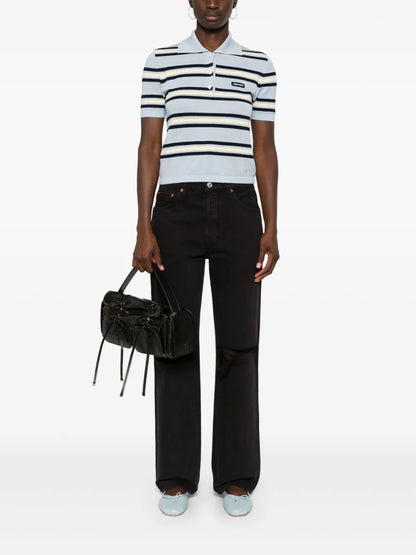 High-Waisted Flared-Leg Jeans