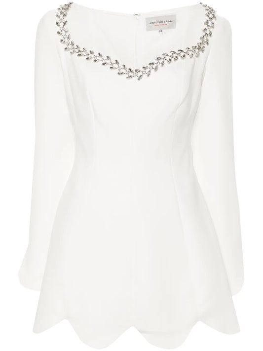 Crystal-Embellished Mini Dress