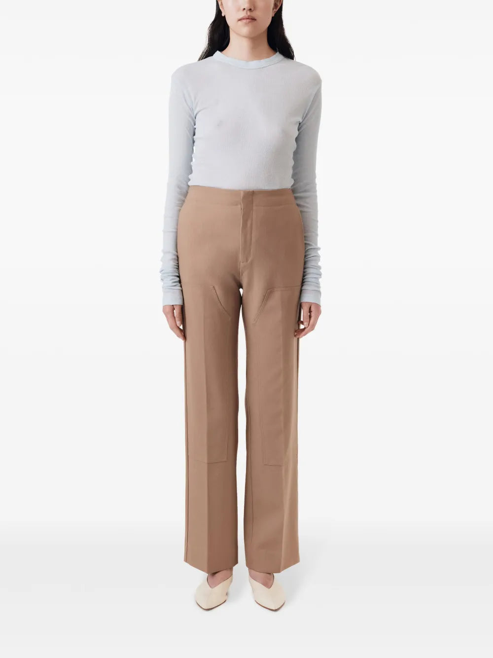 Semi-Sheer Long-Sleeve Jersey