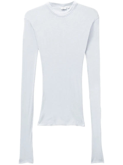 Semi-Sheer Long-Sleeve Jersey