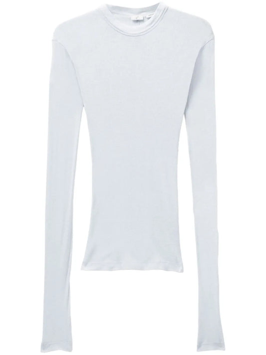 Semi-Sheer Long-Sleeve Jersey