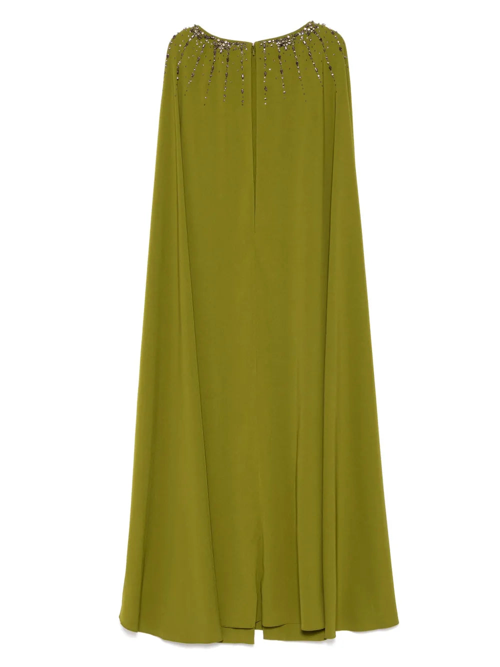 Embellished Cape Gown Dress