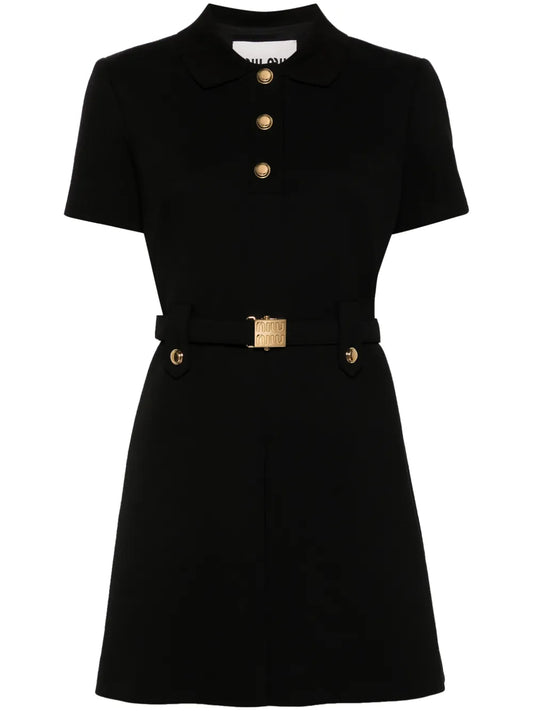 Logo-Belt Mini Dress